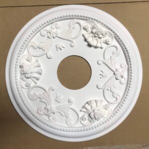 Ceiling medallion 16” crown swirl rose beads lighting pvc