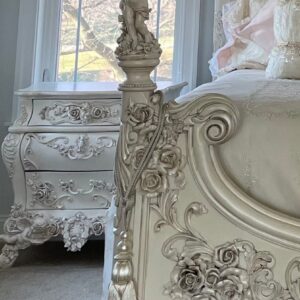 King Queen bed set plus pair of endtables large nightstands